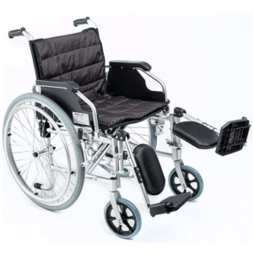 Aluminium wheelchair with elevating leg rest